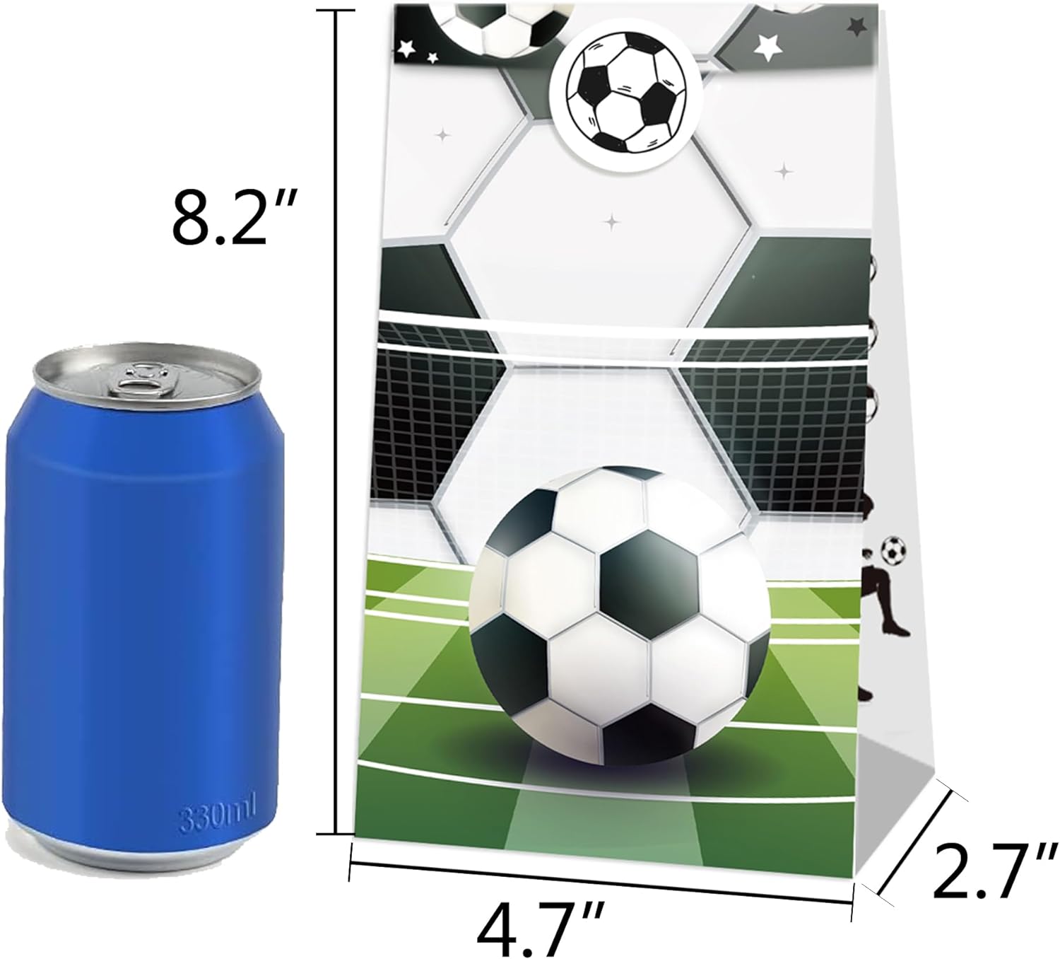 24 PC Soccer Party Candy Bag with Labels - Gallery 4