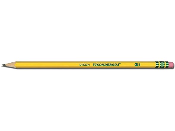 Dixon TICONDEROGA Woodcase Pencils with Erasers