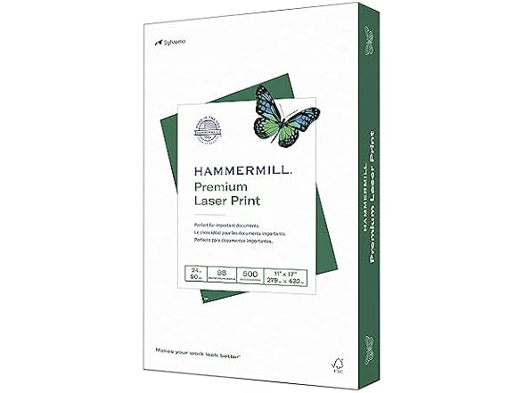 Hammermill Printer Paper, Premium Laser Print 24 lb, 11 x 17