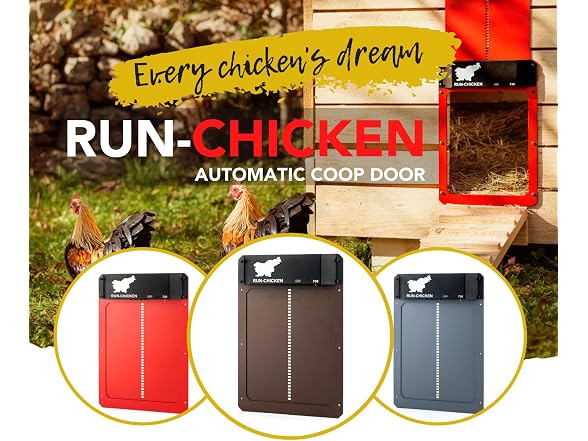 RUN-CHICKEN Door Automatic Chicken Coop Door