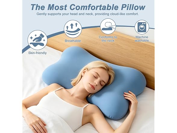 Phent zari Neck Pillow, Side Sleepers