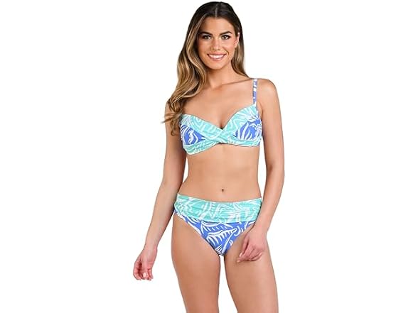 La Blanca Women (16) Over Shoulder Wrap Bikini Top