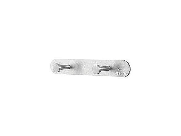 Safco 4200 Nail Head Wall Coat Rack Two Hooks12"