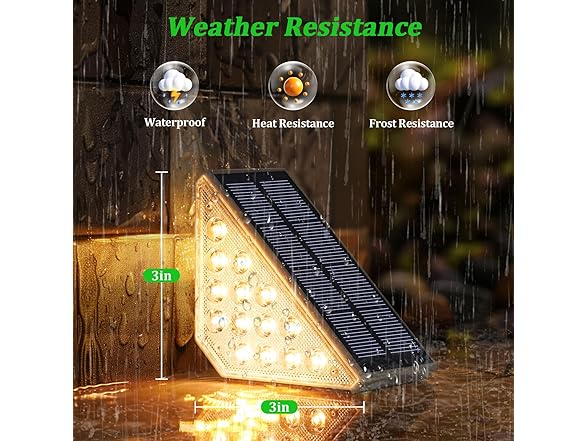Bosceos 8-Pack Solar Stair Lights Outdoor Waterproof