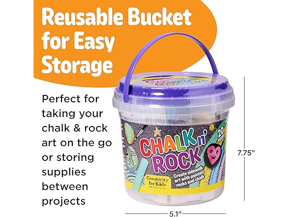 Creativity for Kids Chalk n' Rock Bucket Kit