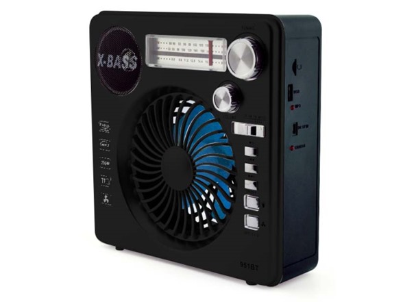 Portable Bluetooth Radio with Fan & LED