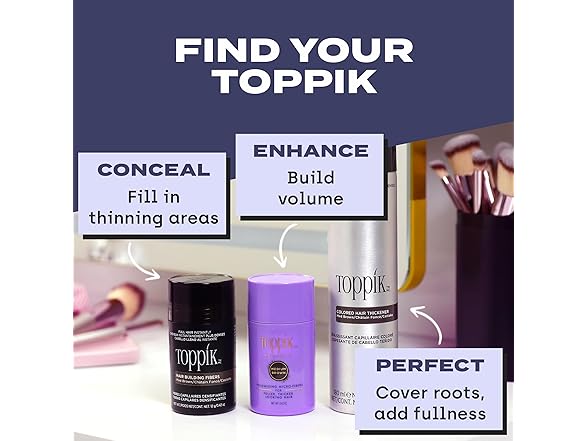 3PK Toppik Colored Hair Thickener, 5.1 oz