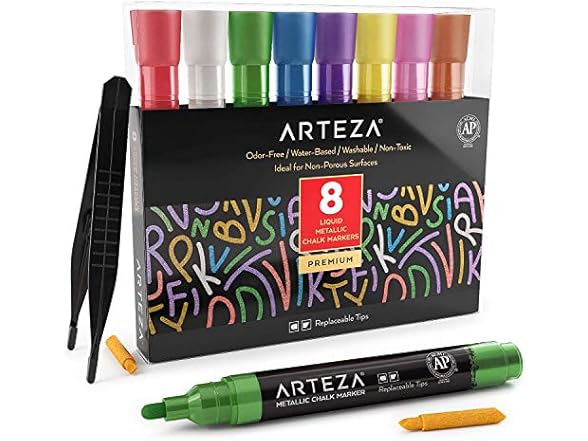 ARTEZA Erasable Liquid Chalk Markers
