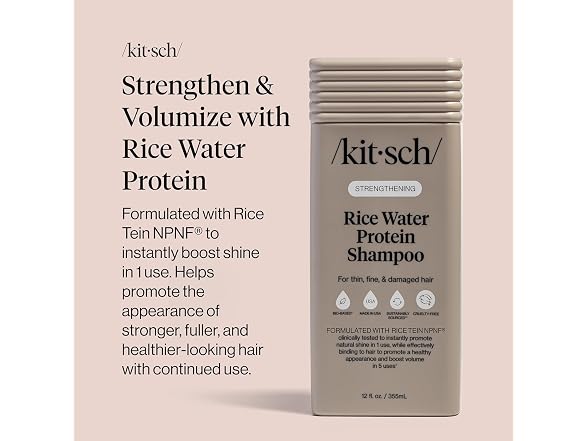 Kitsch Strengthening Rice Water Shampoo for Hair
