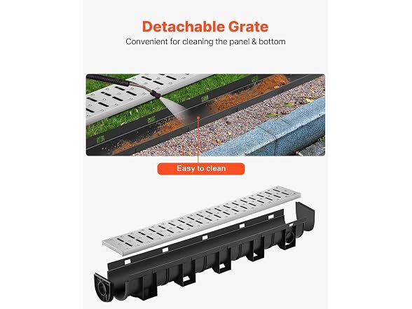 Trench Drain System, Channel Drain with Metal