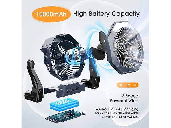 AUSIC Misting Solar Fan