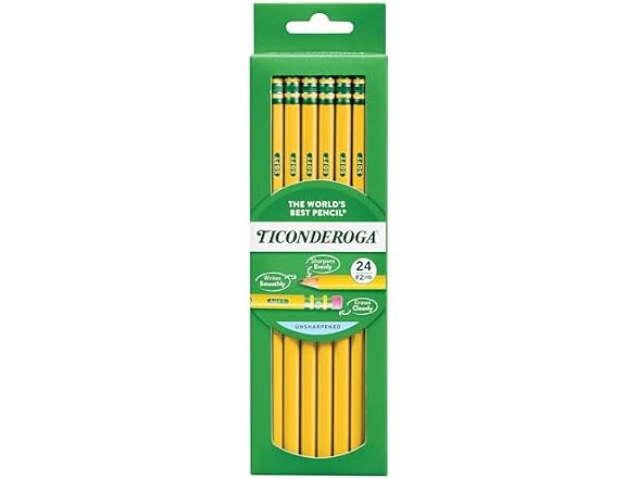 Ticonderoga Ticonderoga Wood-Cased Pencils, Yellow