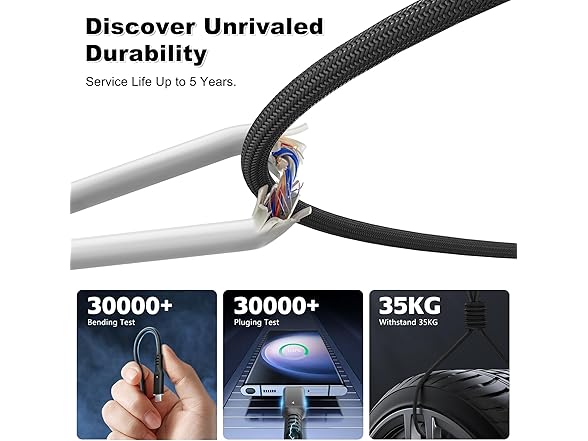 HYairspy Thunderbolt 4 USB C Cable