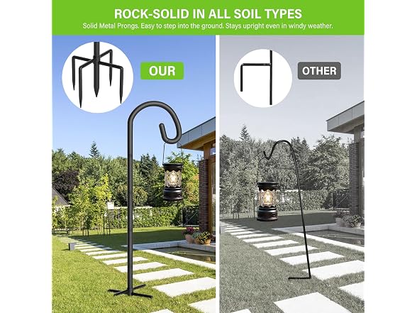 Gientan Bird Shepherds Hooks for Outdoor