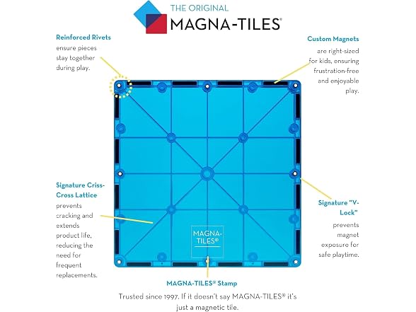 MAGNA-TILES Classic 100-Piece Magnetic Construction Set