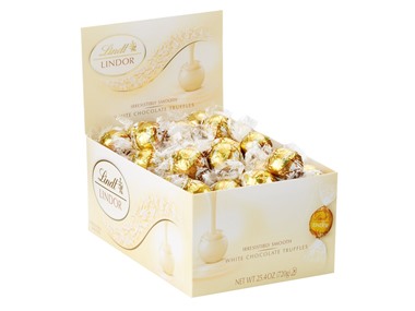 $16.99, Was $33.5455, 49% Off! Lindt LINDOR White Choc Truffles 60ct Box dealfomo