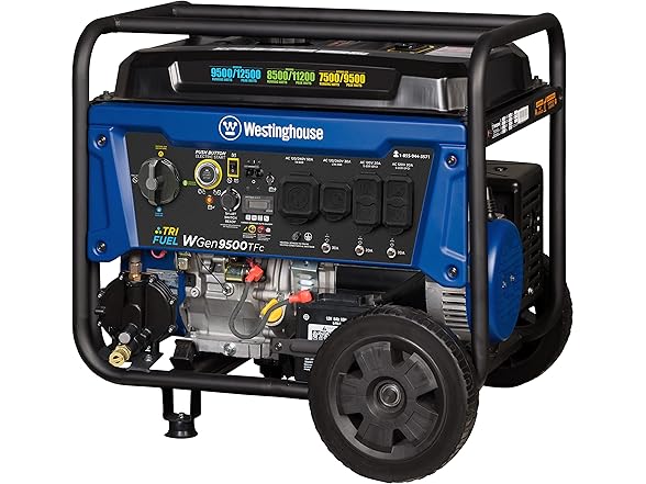 Westinghouse 12500W Tri-Fuel Backup Portable Generator