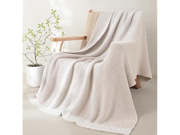 Whale Flotilla Knit Throw Blanket