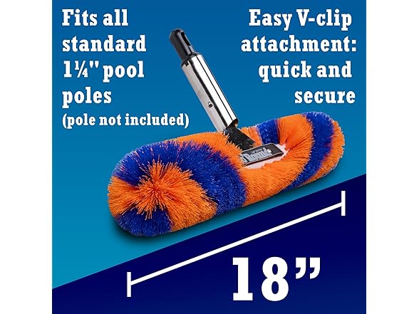 Blue Wave GoRound 360 Pro Pool Brush 18 inches