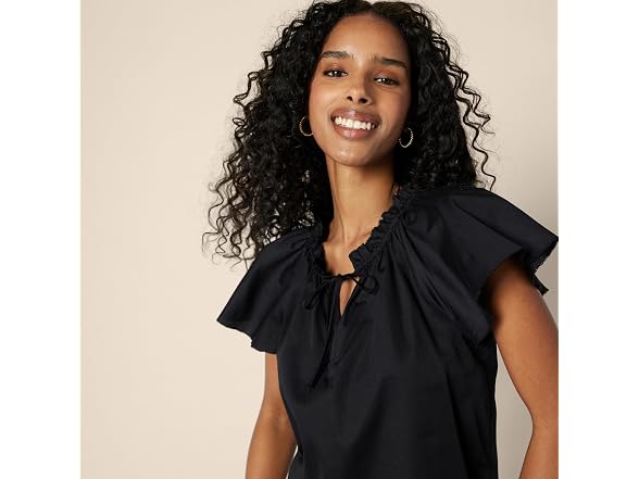 Amazon Essentials Women Relaxed-Fit Cotton Blouse