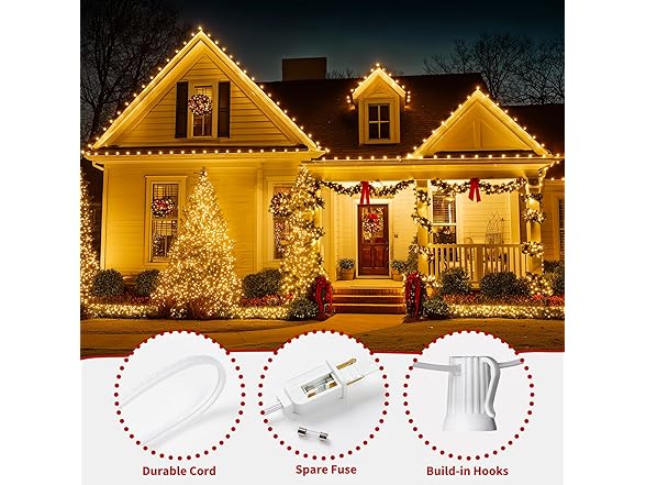 Brightown C9 Bulb Christmas String Lights Outdoor 50ft