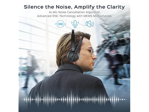 (NEW) TREBLAB C7-Pro Wireless Bluetooth Headset