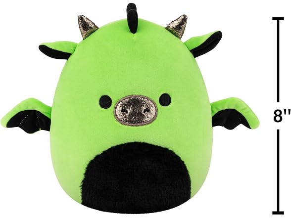 Squishmallows Original 8in Excalibur the Neon Green Dragon