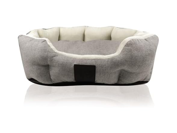 Pet Passion Mello-The Ultra Luxe Bolster Dog Bed- Ivory