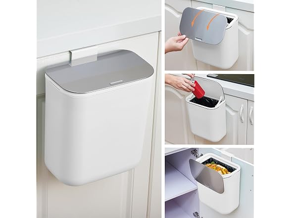 Compost Bin Kitchen for Countertop or Under Sink,2.4 White