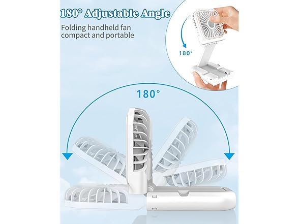 4000mAh Rechargeable Handheld Fan