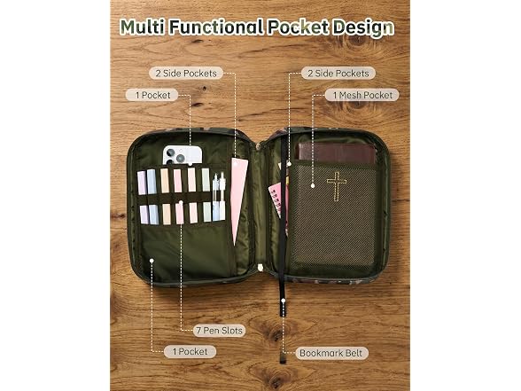 Bafei Tactical Bible Cover 4pc w/ShoulderStrap