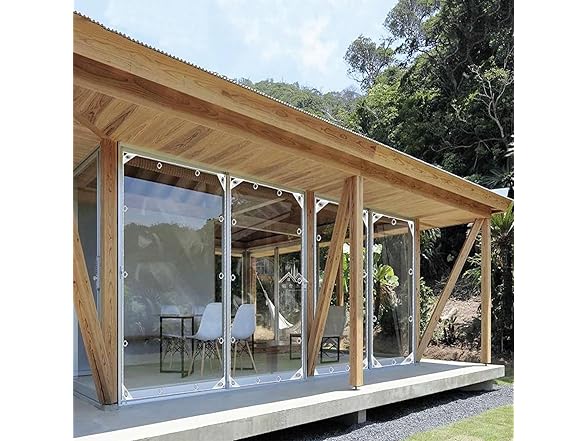 LC&QS Clear Tarps Heavy Duty PVC, 10' x 12