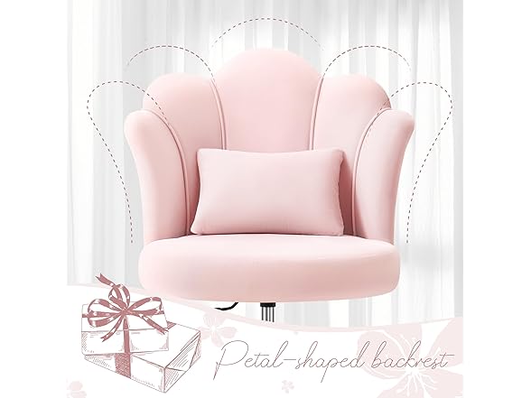 BestGlory W0893 Petal Vanity Chair with Wheels 1