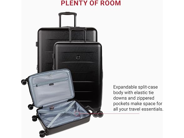 SwissGear 8020 Eclipse Hardside Expandable Luggage, 3-Piece Set
