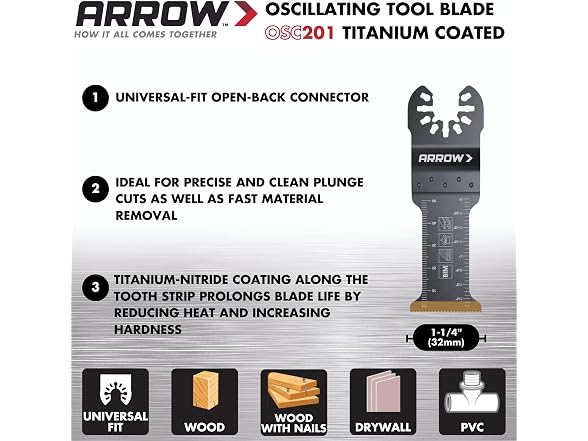 Arrow OSC201-10 10 Pack of Oscillating Blades