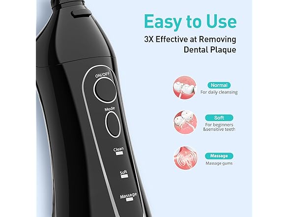 COSLUS Water Flosser Dental Pick (Black)