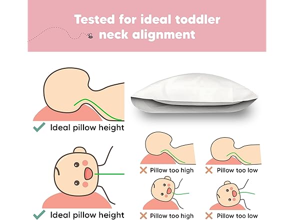 KeaBabies Toddler Pillow with Pillowcase
