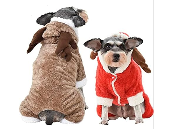 Cute Cartoon Elk Pet Costume Halloween Chris