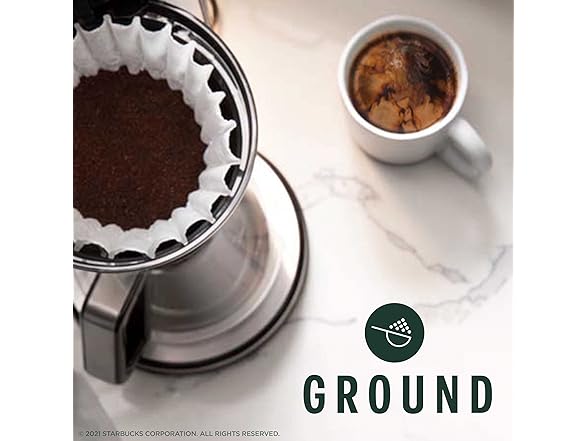 Starbucks Ground Coffee, Dark Roast, Decaf, 1 Bag