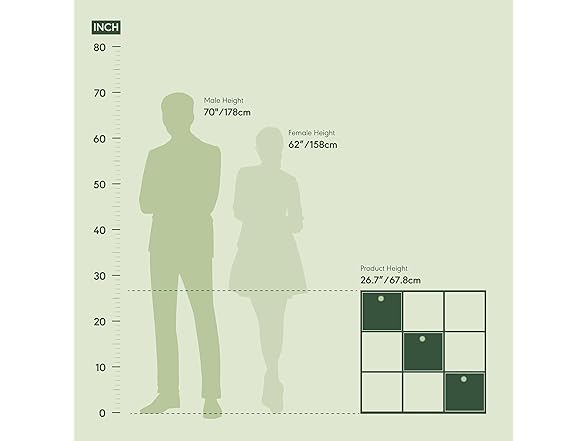 Furinno Simplistic 9-Cube Organizer with Bins