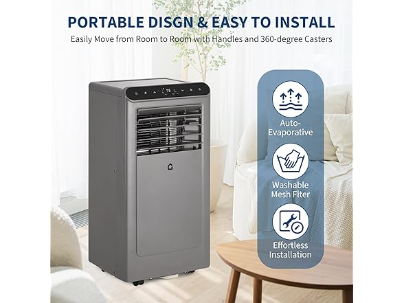 Vossfamul 450sqft 3-in-1 Portable AC