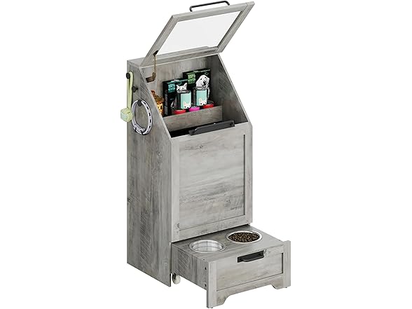 MOVECOM Top Opening Dog Feeding Station