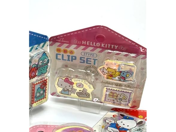 Kitty Friends Clip Clamp 3Pcs Pink