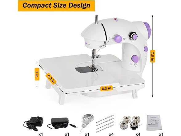 smusei Mini Sewing Machine Dual Speed Portable