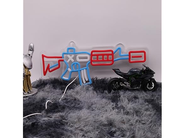 LAXUEDEER Toy Gun Neon Sign