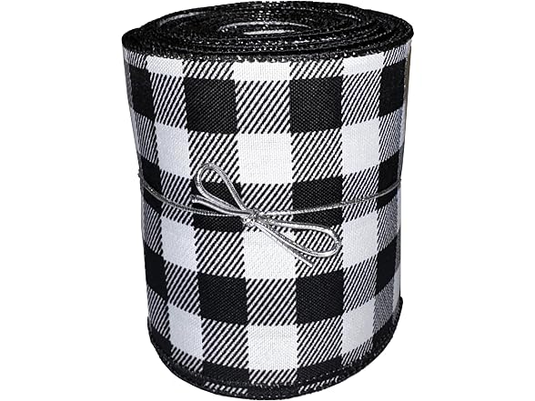 Buffalo Plaid Wired Edge Ribbon - 4" x 10 Yd