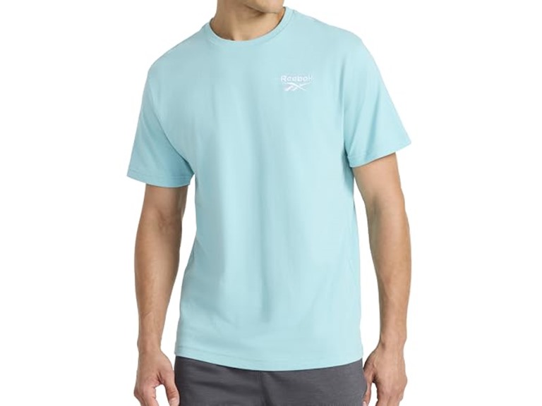 Reebok Mens Small Embroidery Crewneck T-Shirt - Gallery 3