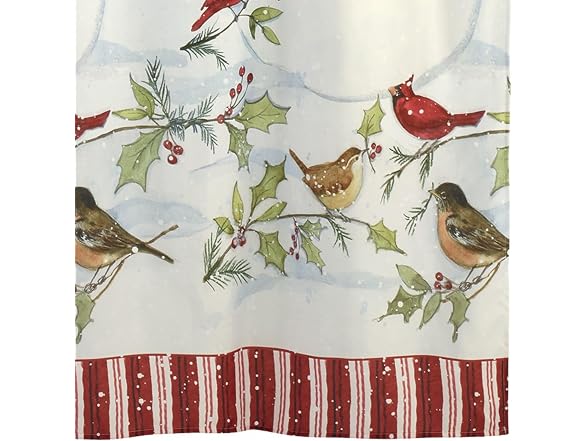 Avanti Linens - Christmas Fabric Shower Curtain