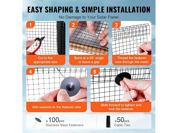6 inch x 100ft Solar Panel Bird Guard, Critter