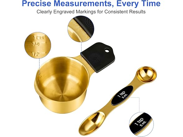 Vfuni Measuring Cups & Spoons Set